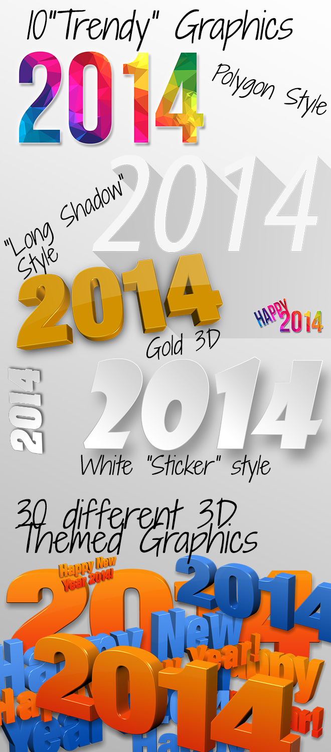 Trendy 2014 themed graphics