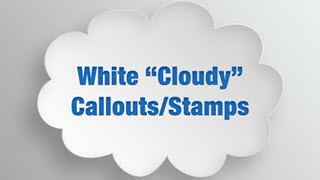 White Cloudy Callouts / Stamps