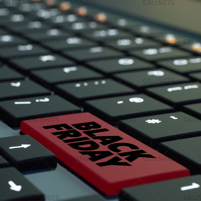 Black Friday Computer Keyboard Sale Graphics – Callouts Creative Assets