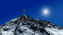 Mountain with cross