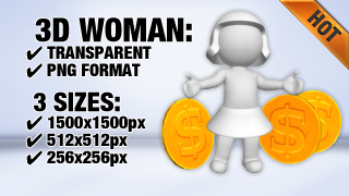 Woman Coin 3D