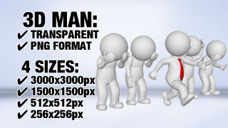 Man with Group 3 3D