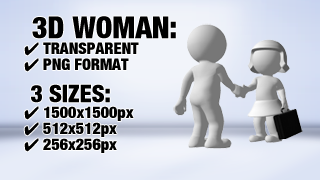 Woman Shaking Hand 1 3D