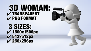 Woman Shooting 2 3D