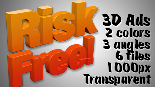 3D Advertising Graphic – Risk Free