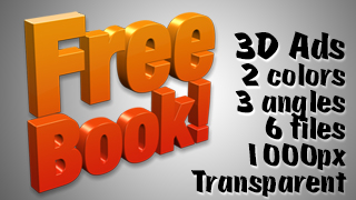 3D Advertising Graphic – Free Book