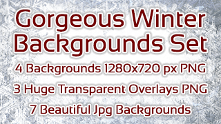 Gorgeous Winter Backgrounds Set