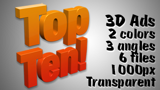 3D Advertising Graphic – Top Ten