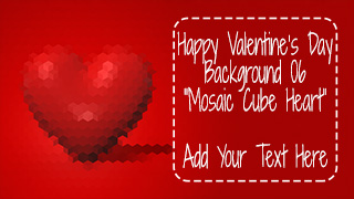 Valentine’s Day Background 06 Mosaic Cube Heart