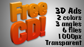 3D Advertising Graphic – Free CD