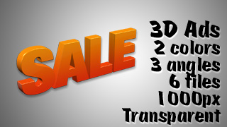 3D Advertising Graphic – Sale