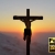 Crucifix Snowy Mountain Sunset Video Background C150306