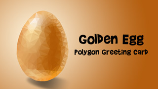 Polygon Golden Egg Greeting Card