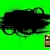 Black Grunge Splash 05 Green Screen
