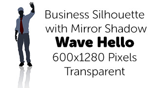 Wave Hello Business Silhouette Mirror Transparent