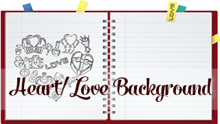 Heart Doodle Notebook Background