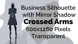 Crossing Arms Business Silhouette Mirror Transparent