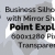 Business Woman Point Explain Silhouette Mirror Transparent