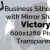 Business Woman Victory Gesture Silhouette Mirror Transparent
