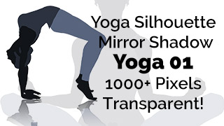 Yoga Exercise Mirror Transparent Silhouette 01