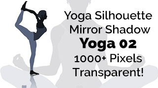 Yoga Exercise Mirror Transparent Silhouette 02