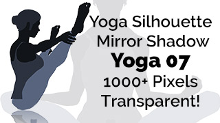 Yoga Exercise Mirror Transparent Silhouette 07