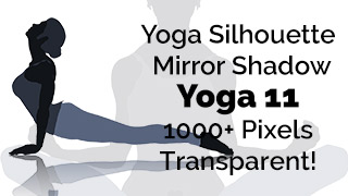 Yoga Exercise Mirror Transparent Silhouette 11