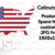 USA Flat Styled Map with Flag Poster Graphic Wide