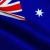 Australia Waving Flag Close-Up