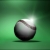 Slowly Rotating Shiny Baseball on Green Background