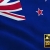 New Zealand Waving Flag Close-Up