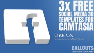 3 Free Camtasia Social Media 3D Templates