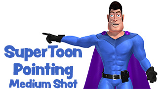 SuperToon 3D Pointing Medium Shot
