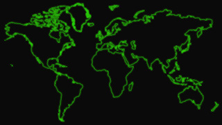 Glowing Edges World Map Graphic Background