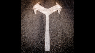 Road Split Arrows on the Road