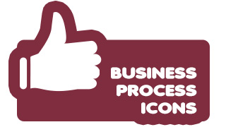 Business Process Icons Purple