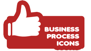 Business Process Icons Red