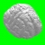 Animated Green Screen Voxel Style Brain Spinning Loopable