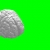Animated Green Screen Voxel Style Brain Left Spinning Loopable