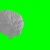 Animated Green Screen Voxel Style Brain Side Left Spinning Loopable