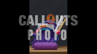 School Bag with School Supplies in Front of Blackboard