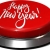 3D Render of big juicy button: Happy New Year Red