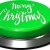 3D Render of big juicy button: Merry Christmas Green