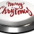3D Render of big juicy button: Merry Christmas White