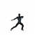 Animated Silhouette Male Dancer Long Shot Zoom