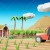 Farm Concept 02 Polygon Styled Presentation Image – Tractor and Fields