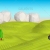 Farm Concept 09 Polygon Styled Presentation Image – Tractor Rolling Hills