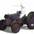3D Guy Driving Old Rusty Tractor