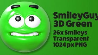 SmileyGuy Green 3D Smileys Emoticons