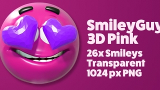 SmileyGuy Pink 3D Smileys Emoticons